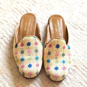 Stubbs & Wootton Polka Dot Mules